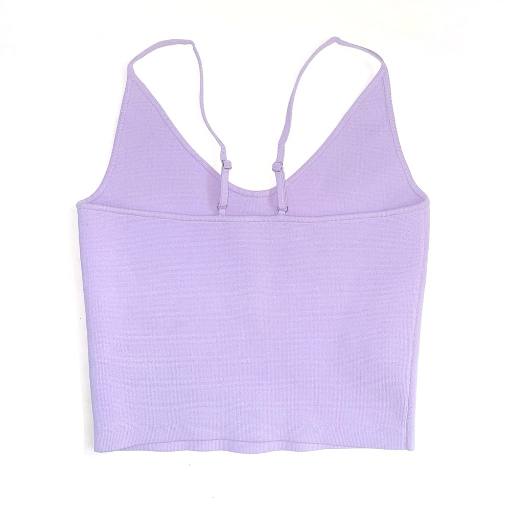 A.L.C ALC purple Ava knit spaghetti strap tank top - Picture 2 of 7
